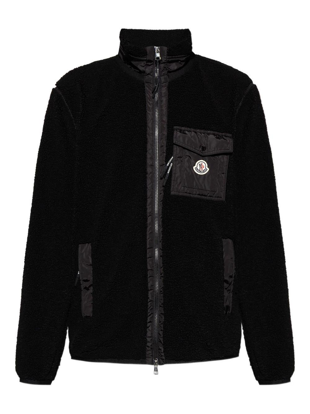 MONCLER Felpa con zip e tasca 