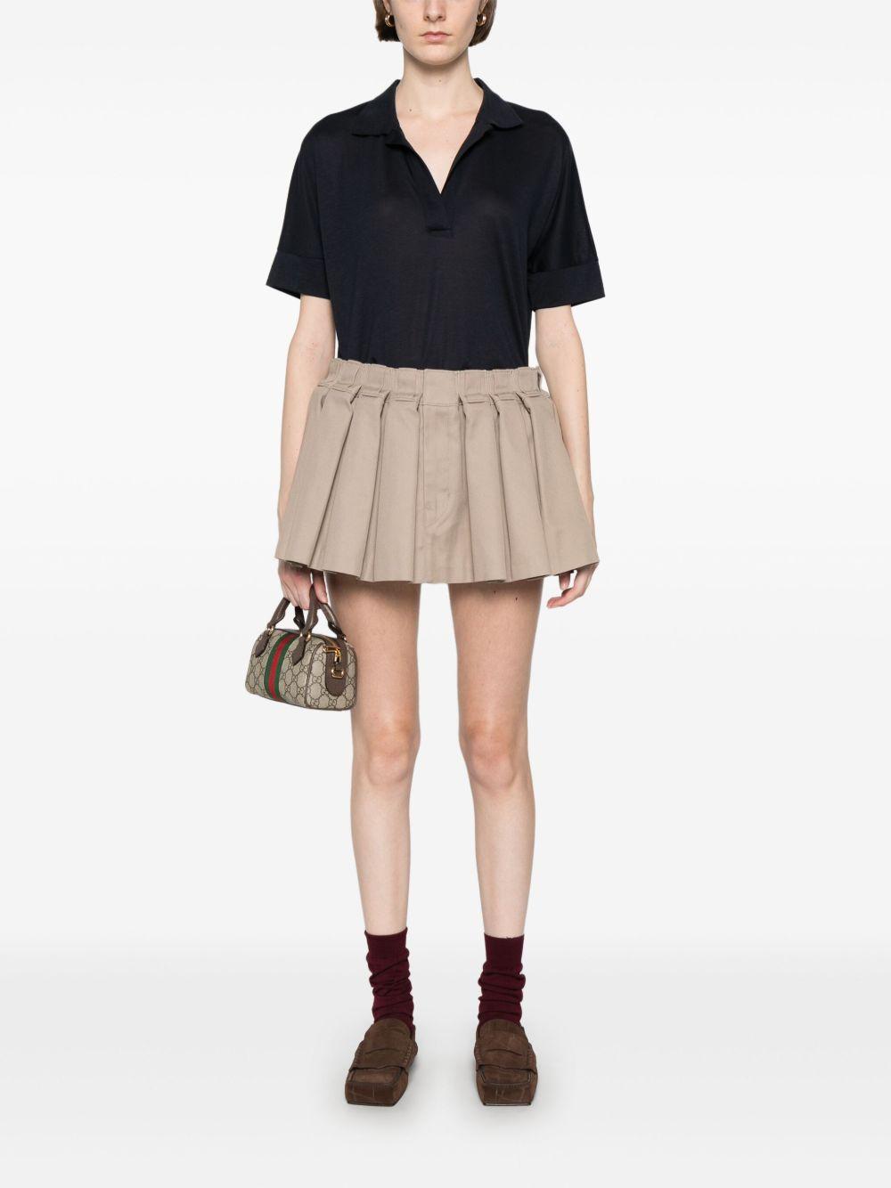 HERNO Polo a maniche corte in cotone blu 