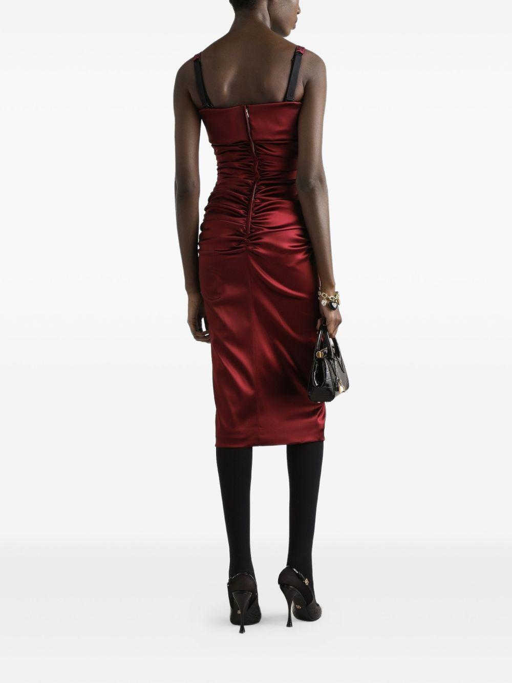 DOLCE e GABBANA Abito midi in raso 