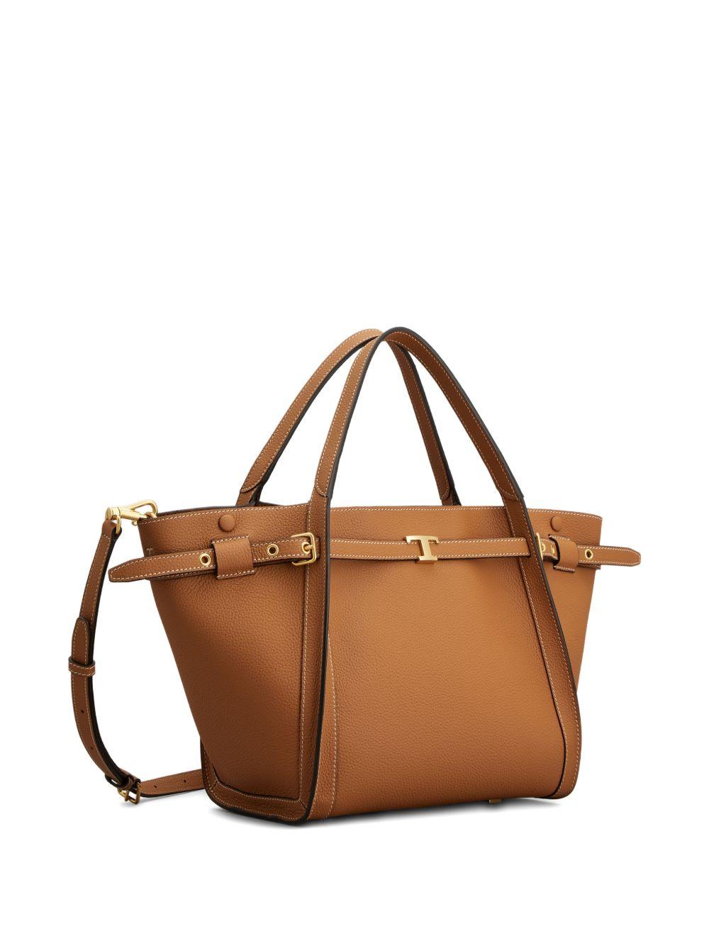 TODS Borsa shopping in pelle martellata marrone 