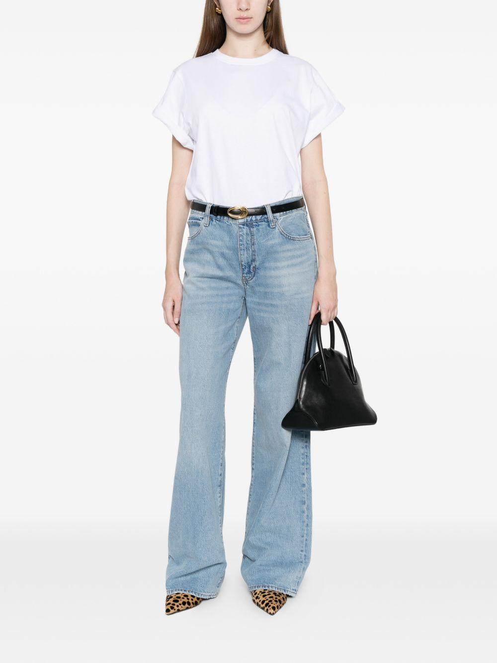 VICTORIA BECKHAM T-shirt Tilly in cotone bianco con logo VB ricamato 