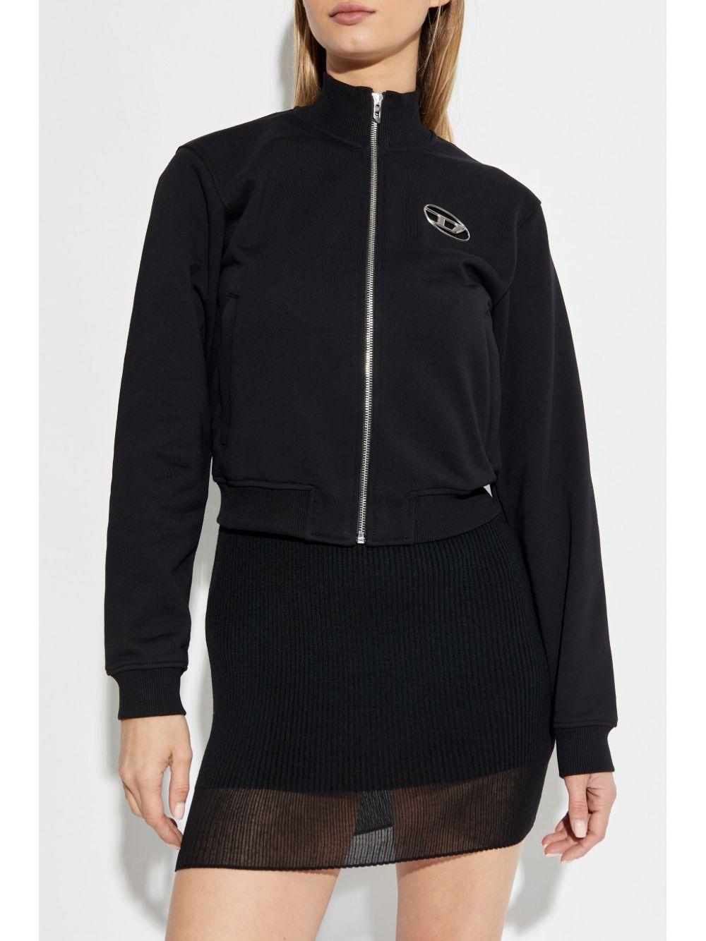 DIESEL Felpa in cotone nero 