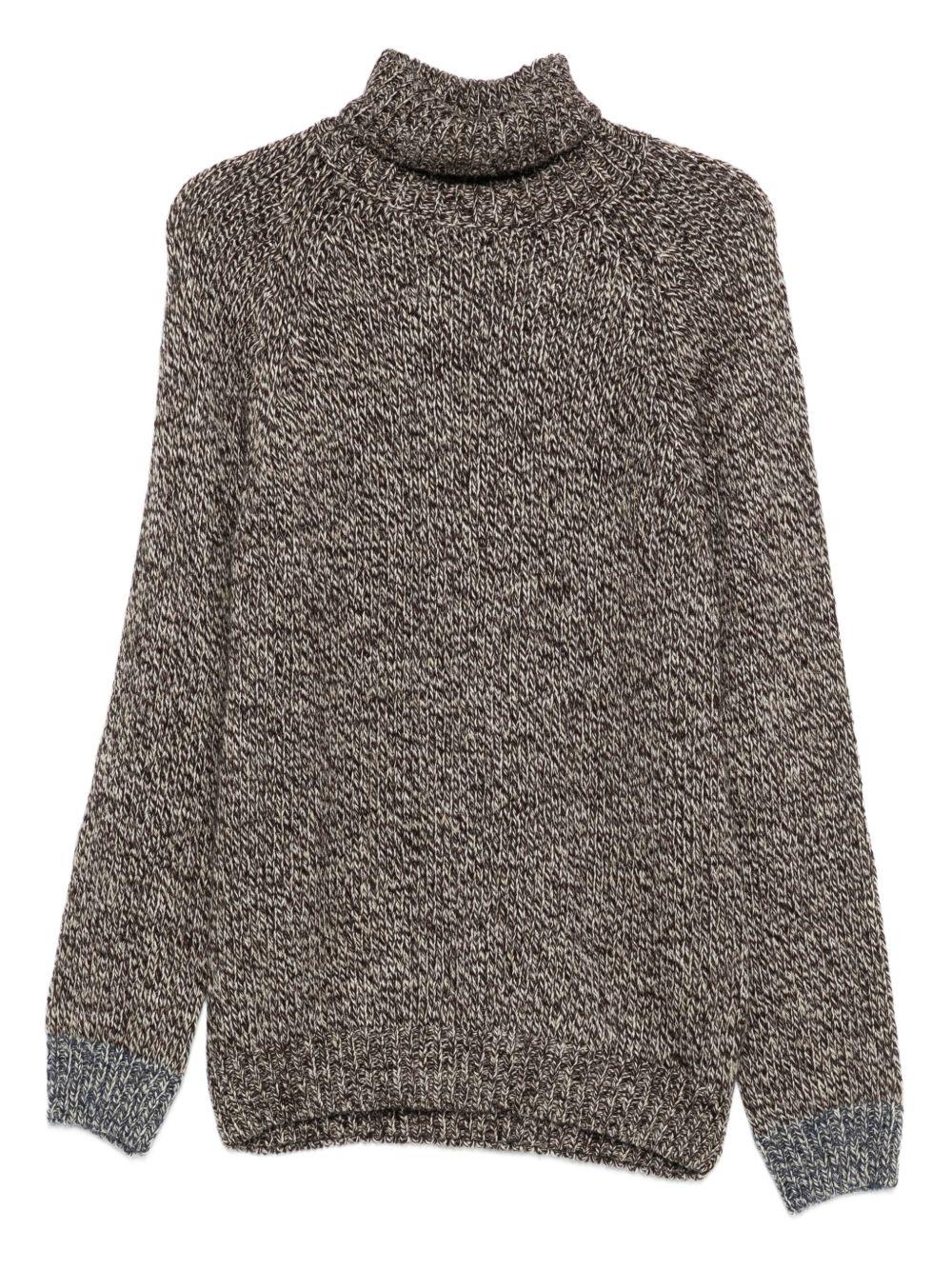 DANIELE ALESSANDRINI Maglione a collo alto marrone 