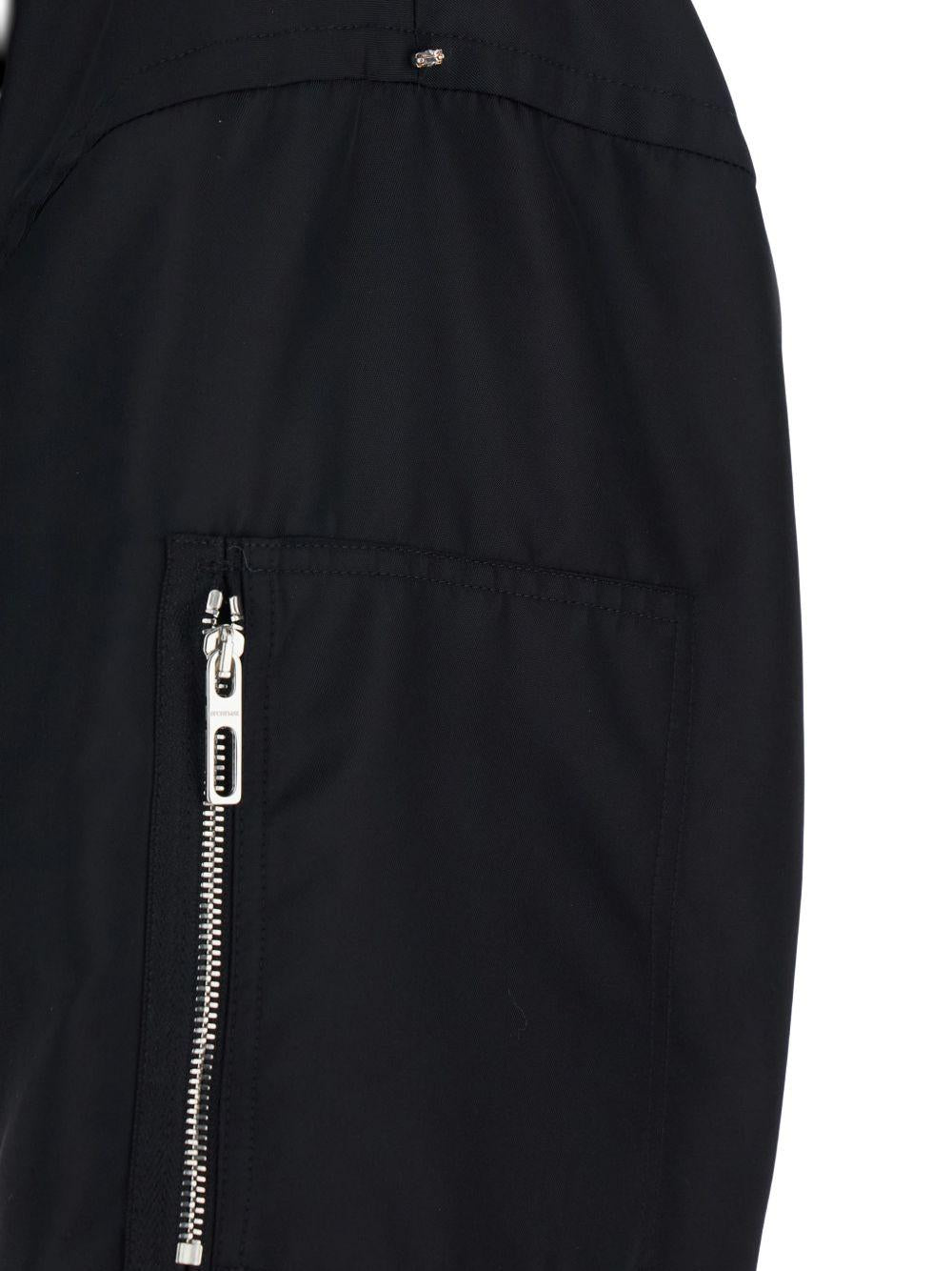 SPORTMAX Giacca nera sportiva corta con zip 