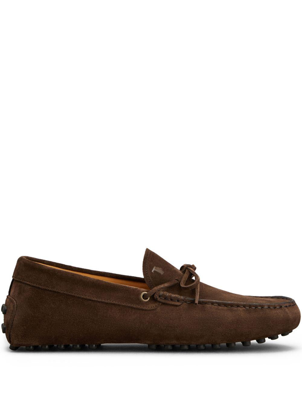TODS Mocassini marroni in pelle scamosciata 
