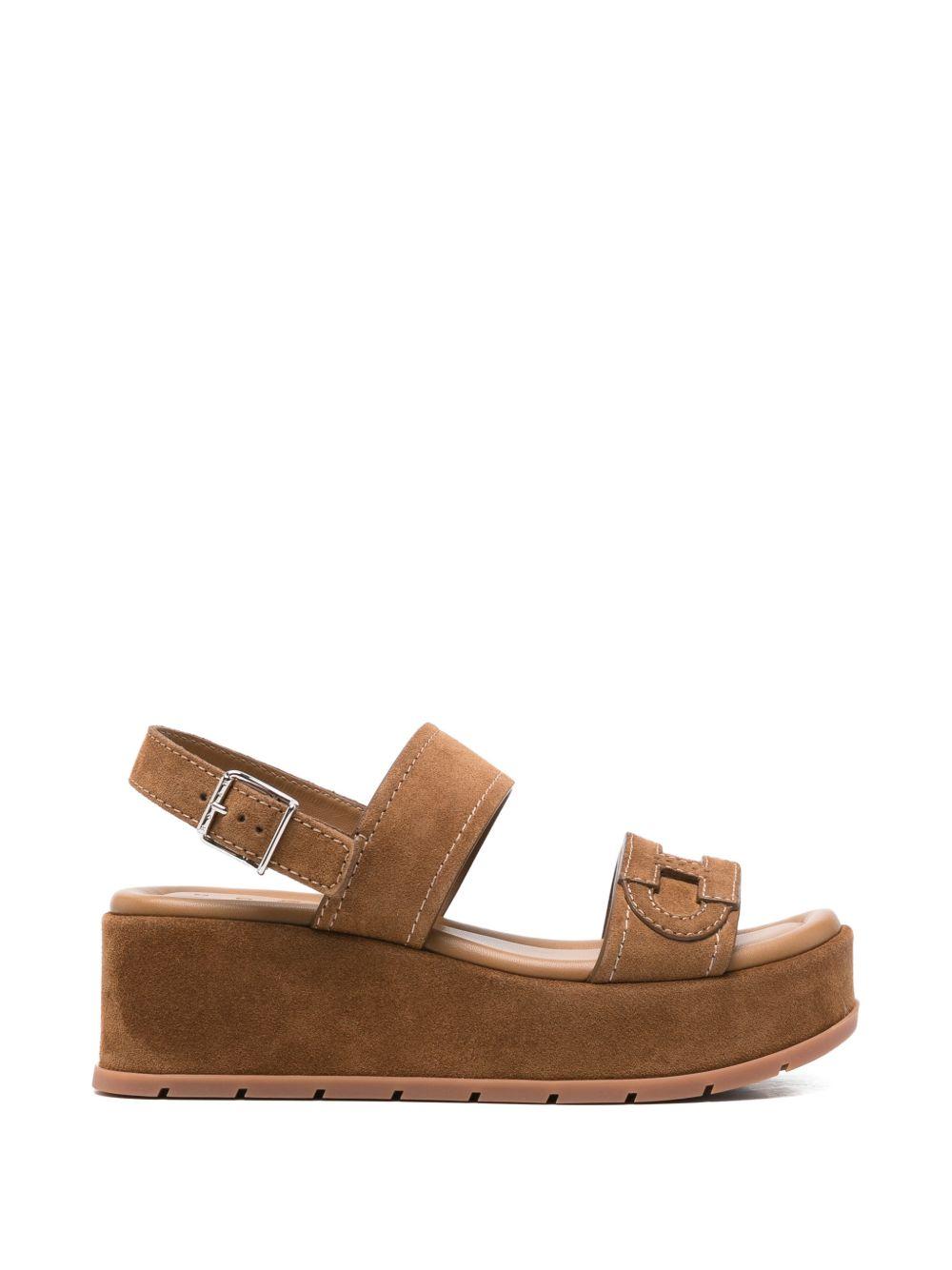 HOGAN Sandali in suede marrone 