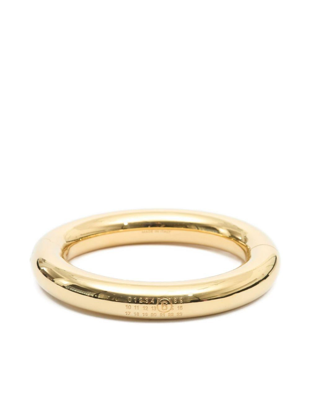 MM6 MAISON MARGIELA Braccialein metallo gold-tone con logo 