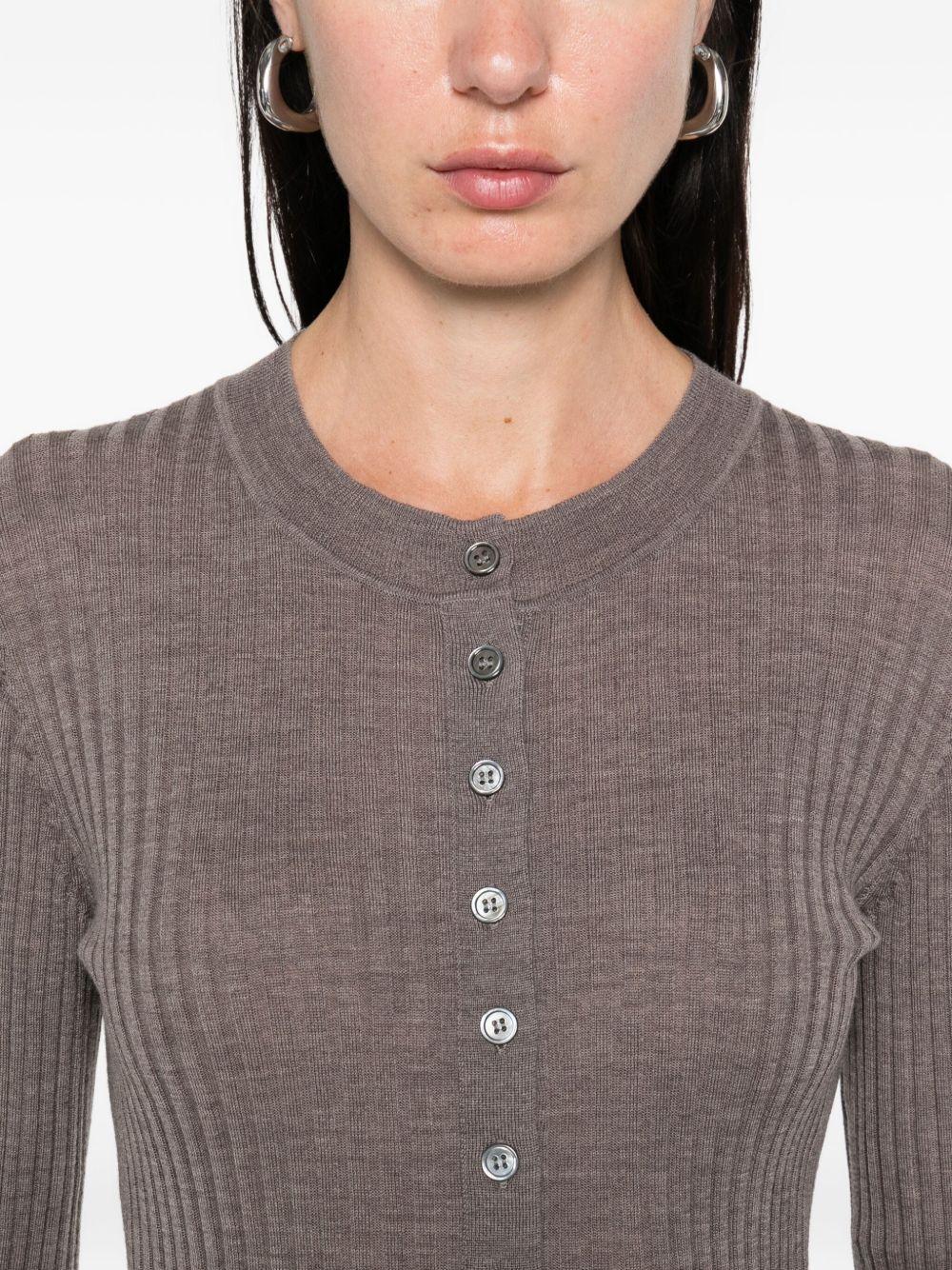 SOEUR Maglia 'Buffalo' a coste con bottoni 