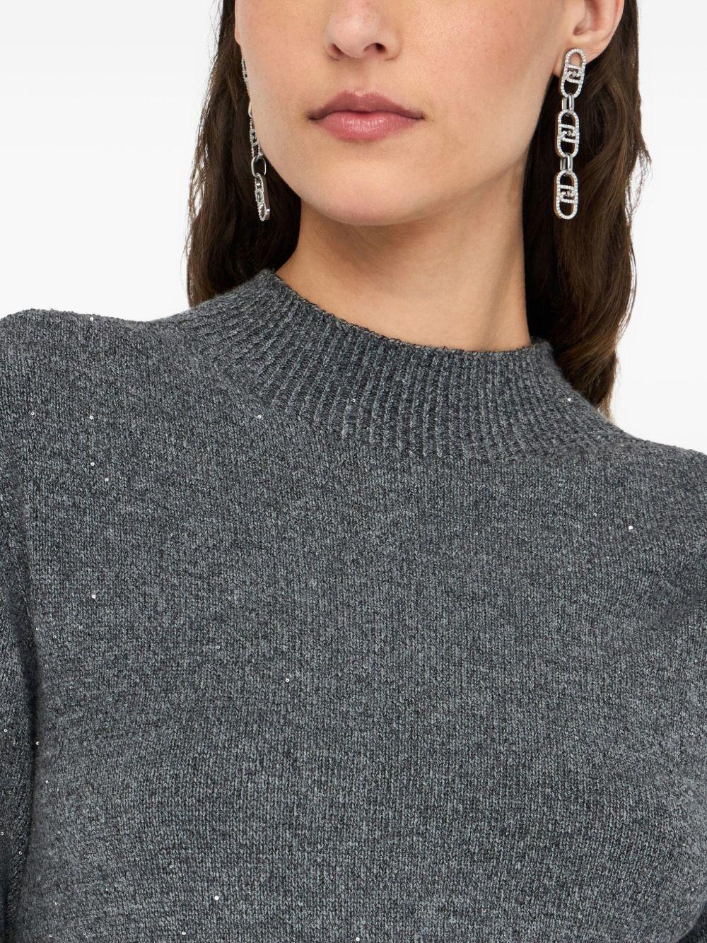 LIUJO Top in maglia grigio 