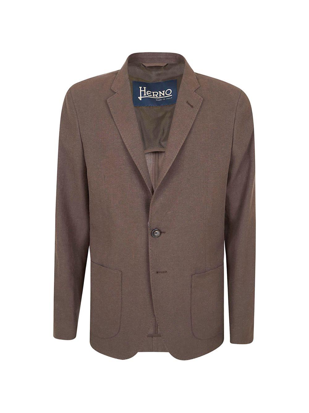 HERNO Blazer monopetto marrone 