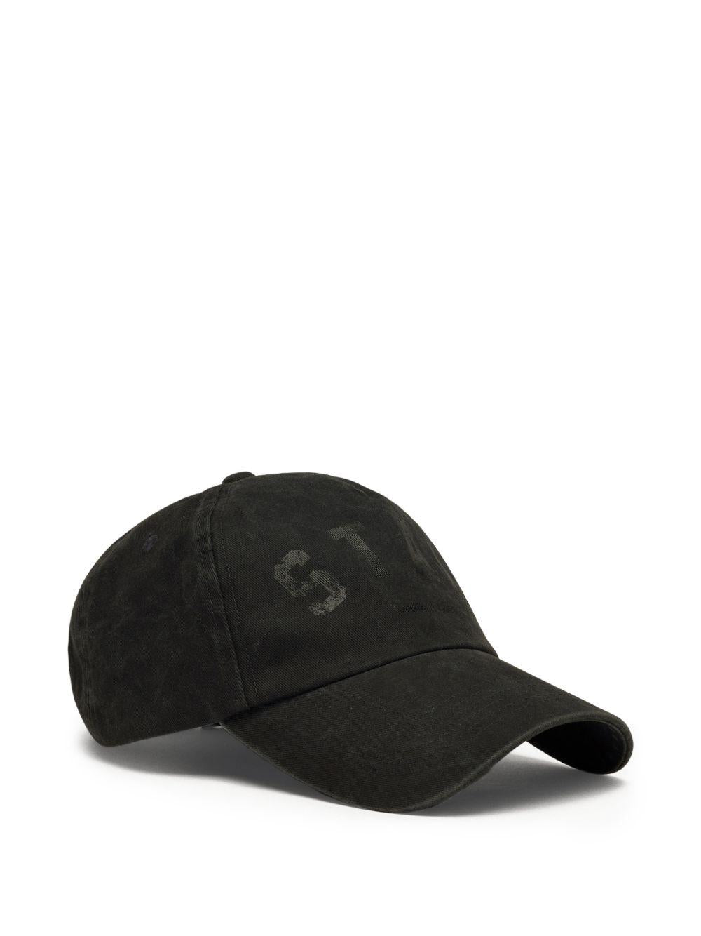 GOLDEN GOOSE Cappello da baseball in cotone nero 