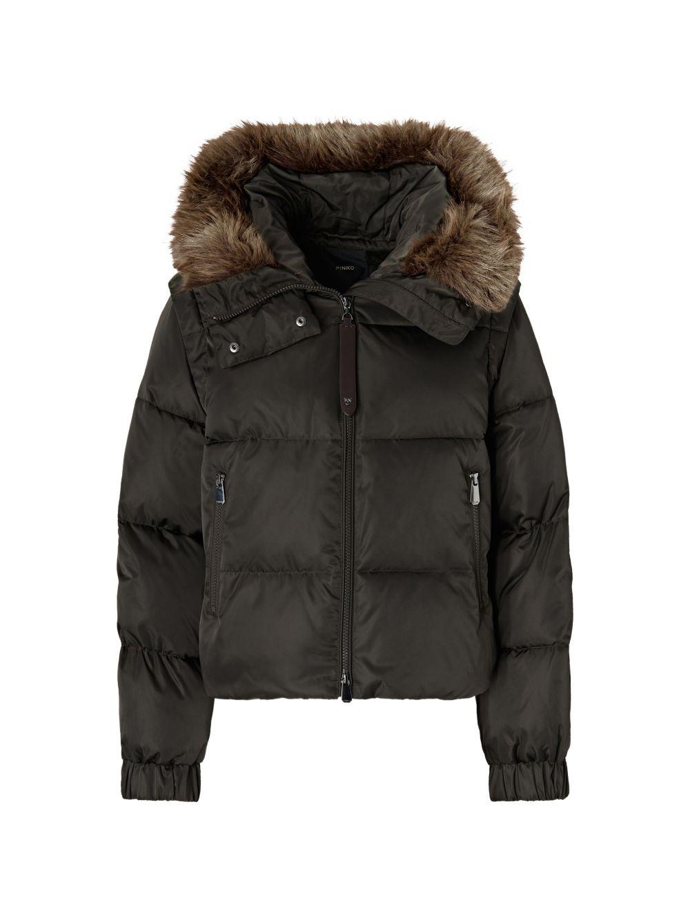 PINKO Piumino Godetia con cappuccio e zip 