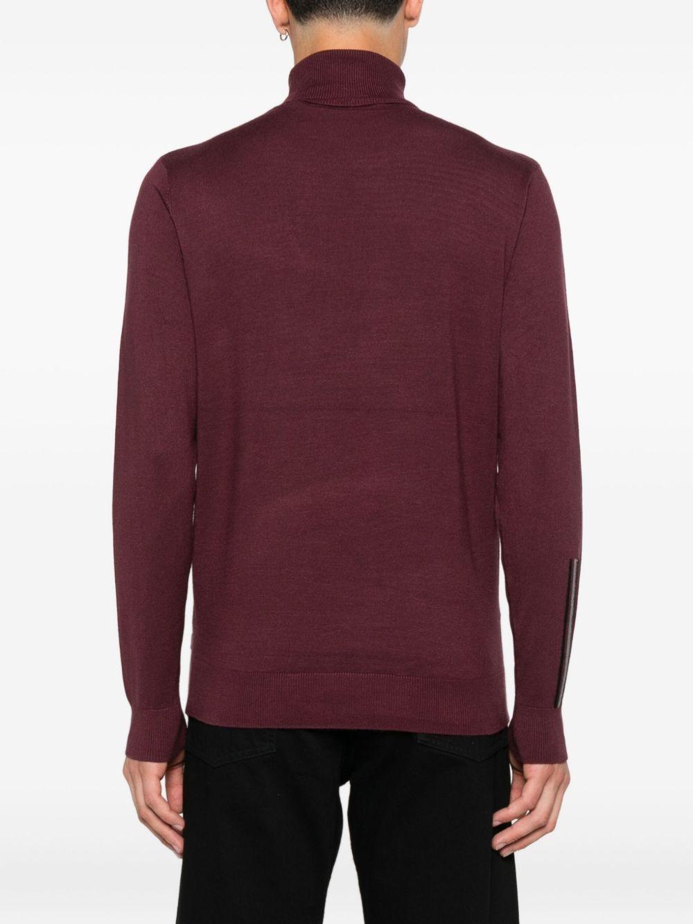 JOHN RICHMOND Maglia bordeaux a collo alto 