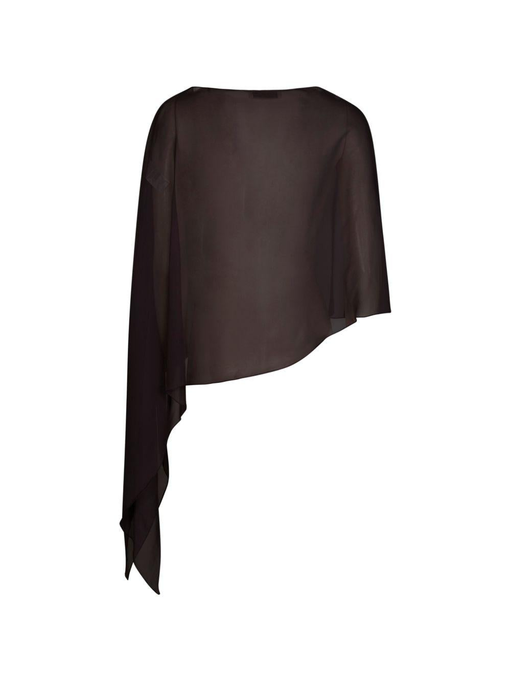 ANTONELLI Foulard elegante nero asimmetrico 