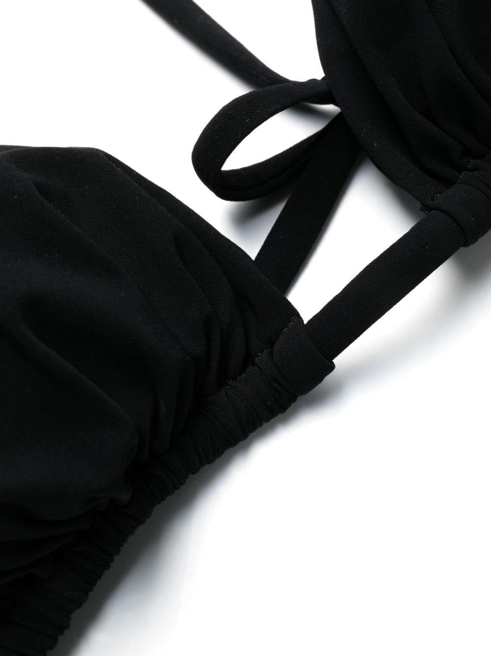 DOLCE e GABBANA Top bikini a triangolo nero 