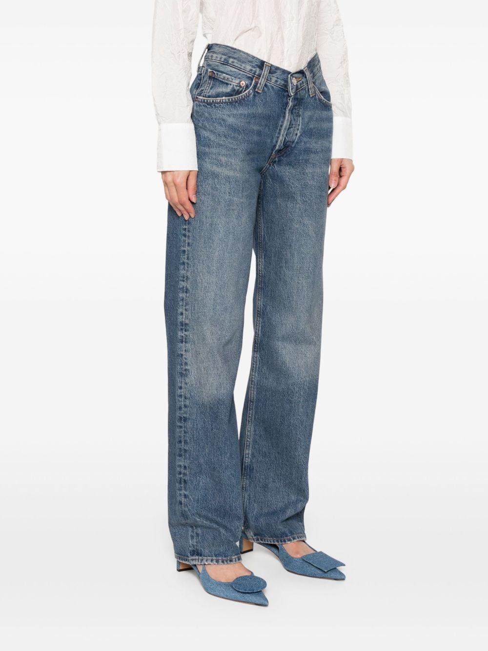 AGOLDE Jeans 'V-Waist Kelly' in denim di cotone blu 