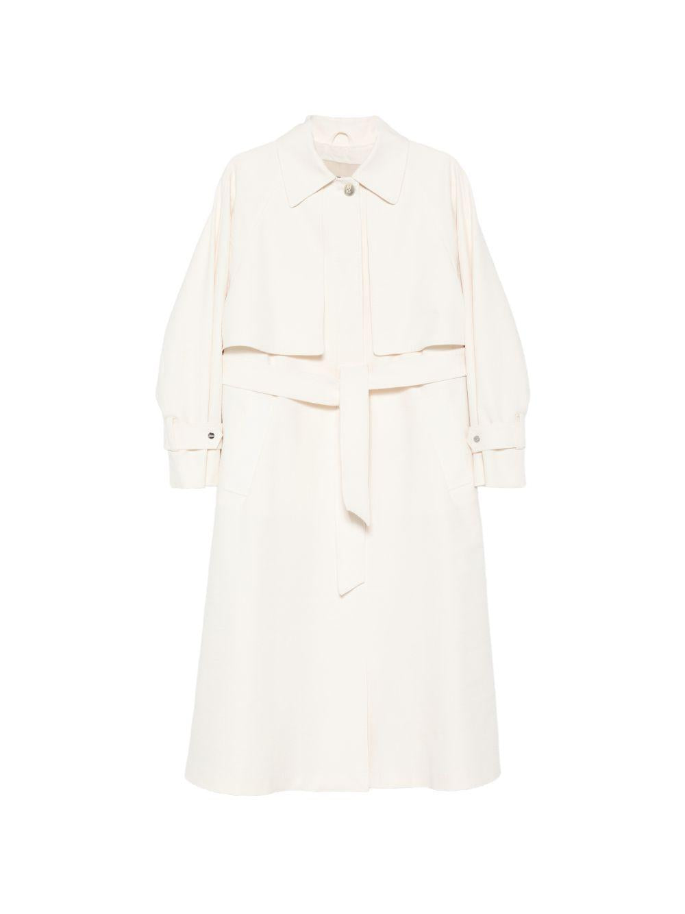 HERNO Trench impermeabile avorio con cintura 