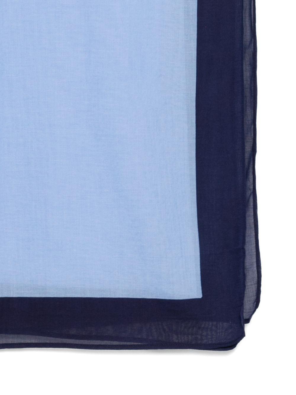 POLO RALPH LAUREN Pareo in misto cotoneazzurro e blu con logo 