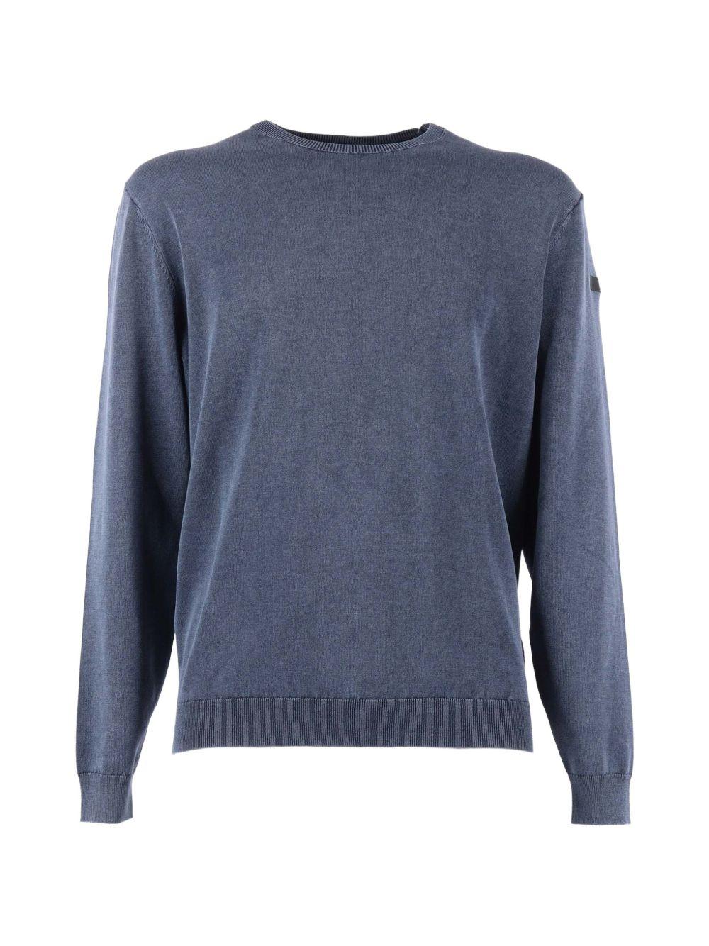 RRD ROBERTO RICCI DESIGNS Maglione girocollo blu con patch logo 