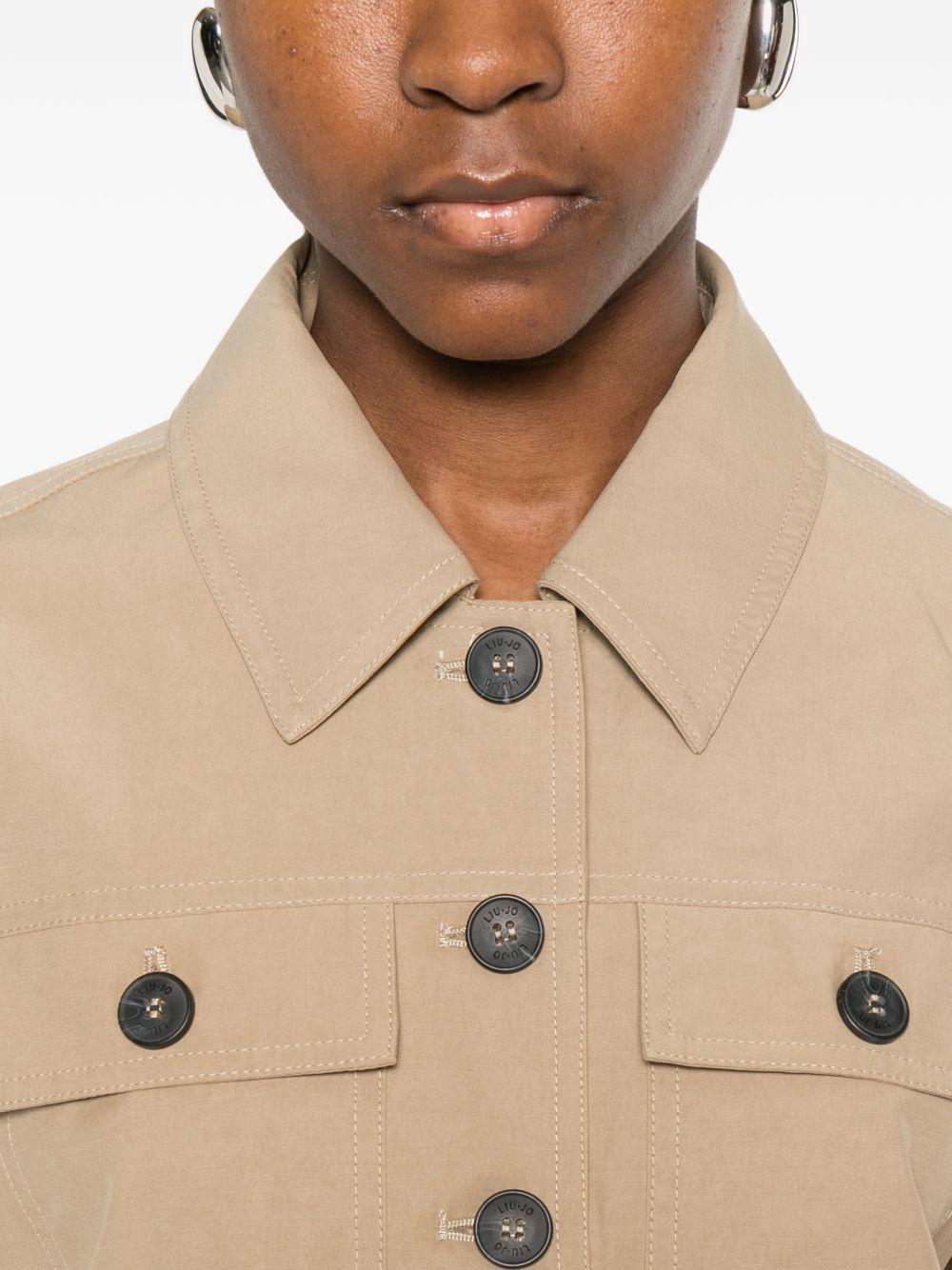 LIUJO Giacca corta in vita beige 