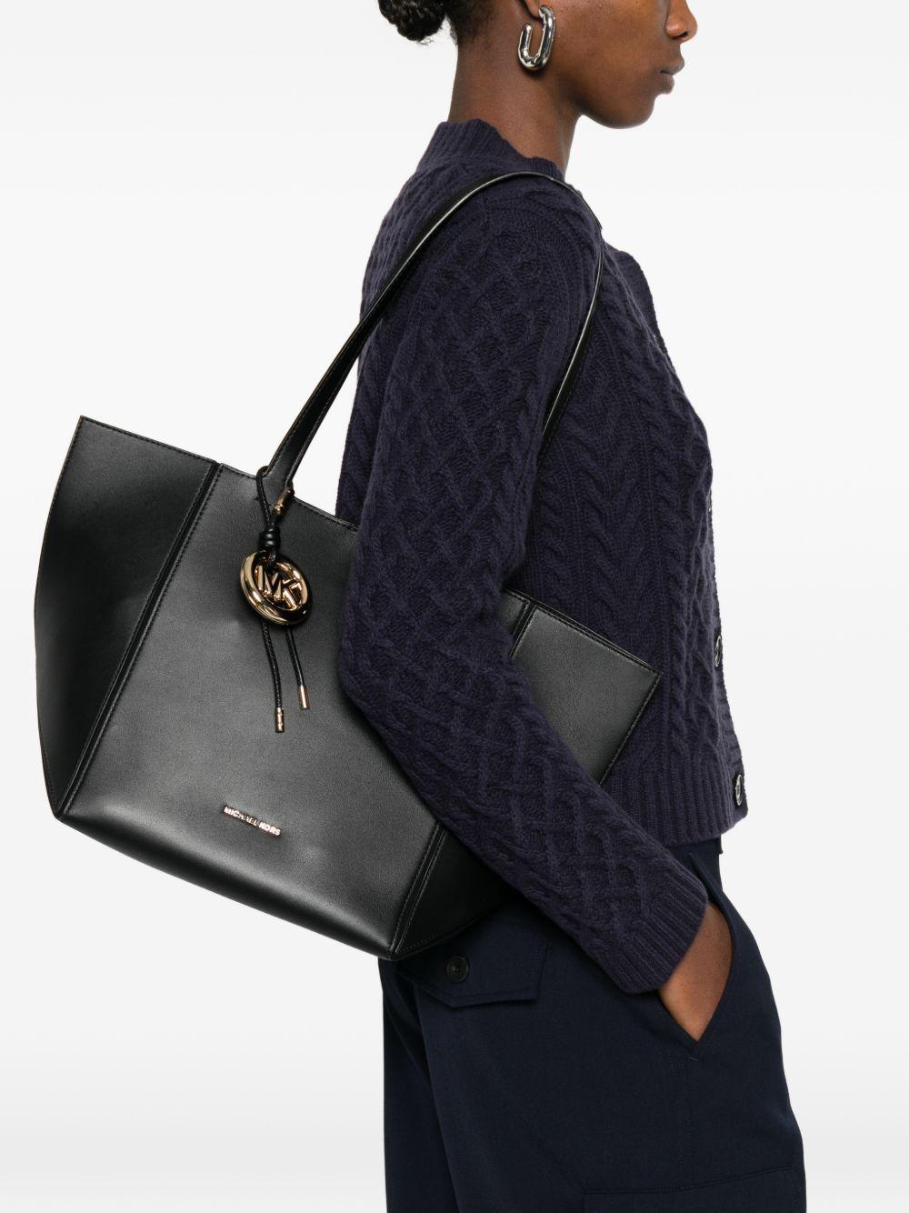 MICHAEL KORS Borsa a spalla nera con logo 