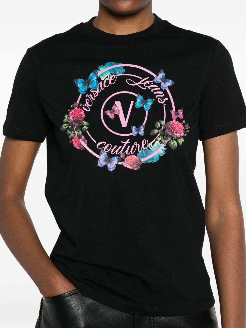 VERSACE JEANS COUTURE T-shirt girocollo con stampa 