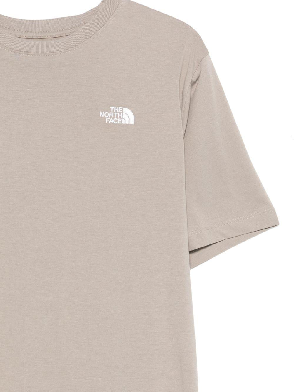 THE NORTH FACE T-shirt in cotone grigio con logo bianco 
