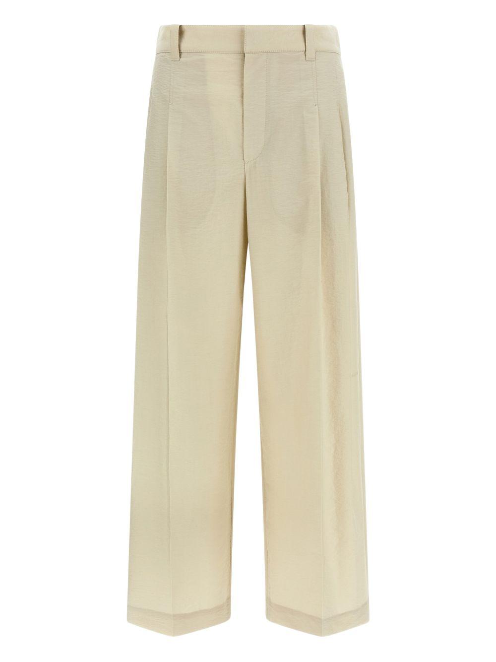 BRUNELLO CUCINELLI Pantaloni a palazzo avorio 