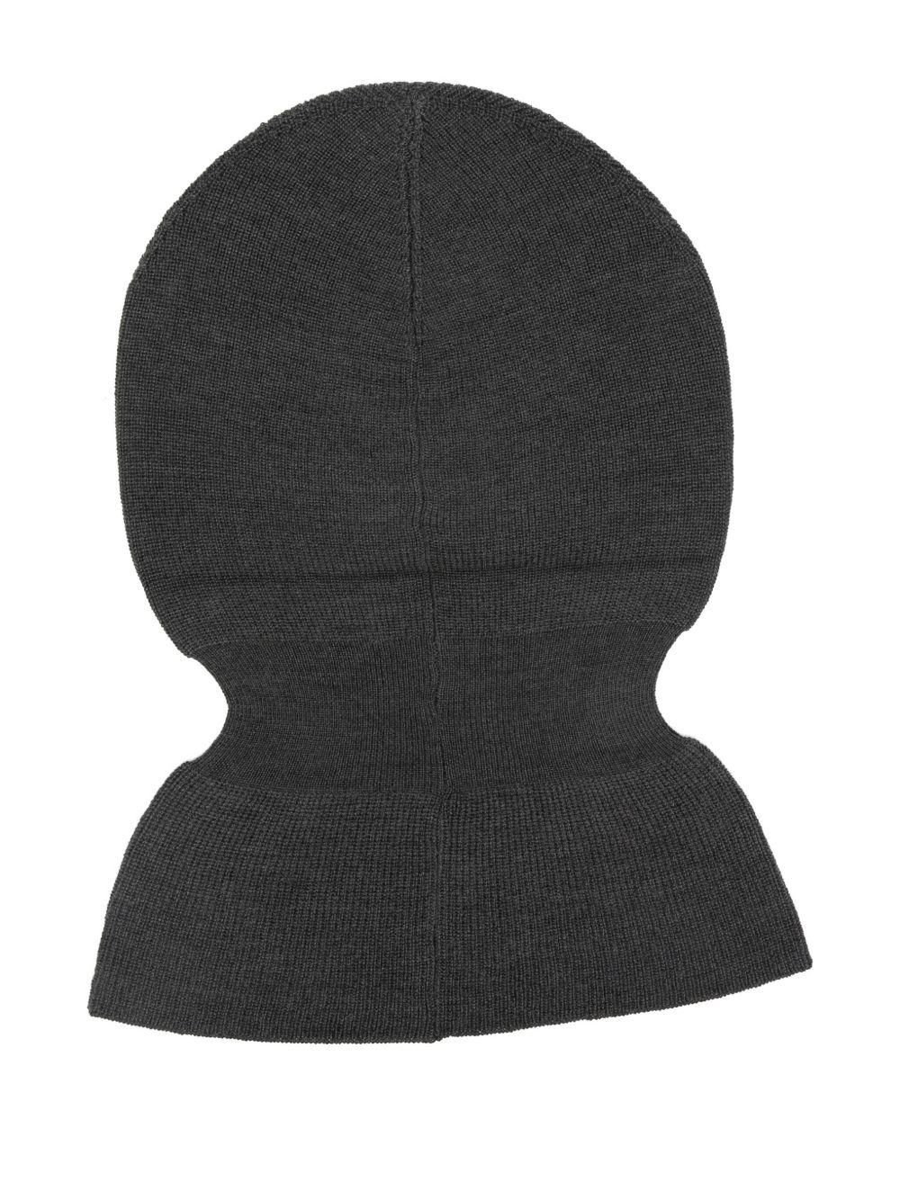 PEUTEREY Passamontagna a costine grigio in lana 