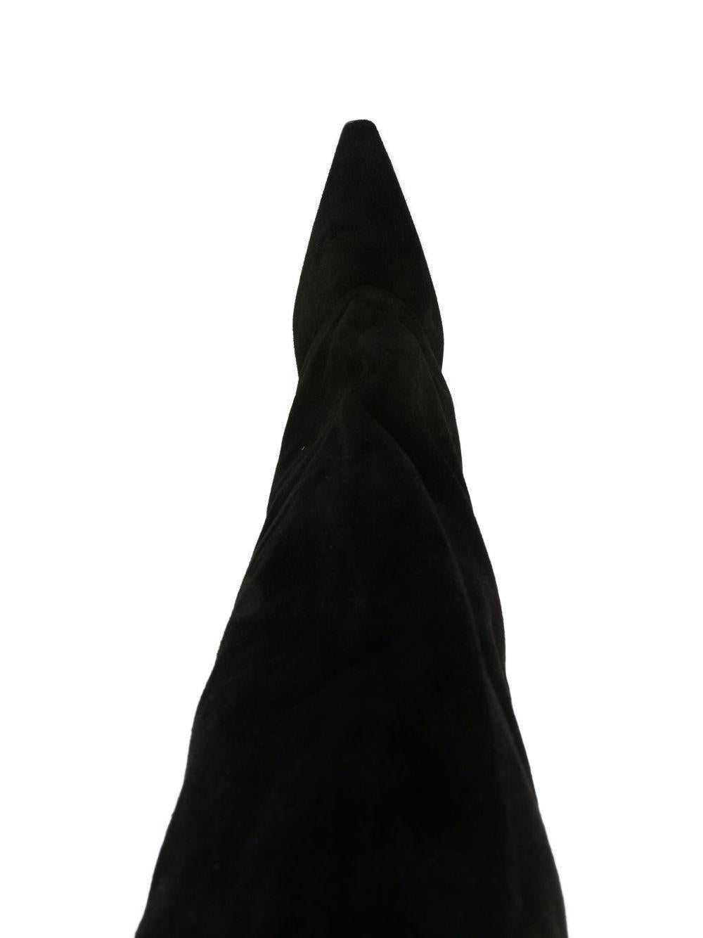 PARIS TEXAS Stivali alti neri in pelle scamosciata 