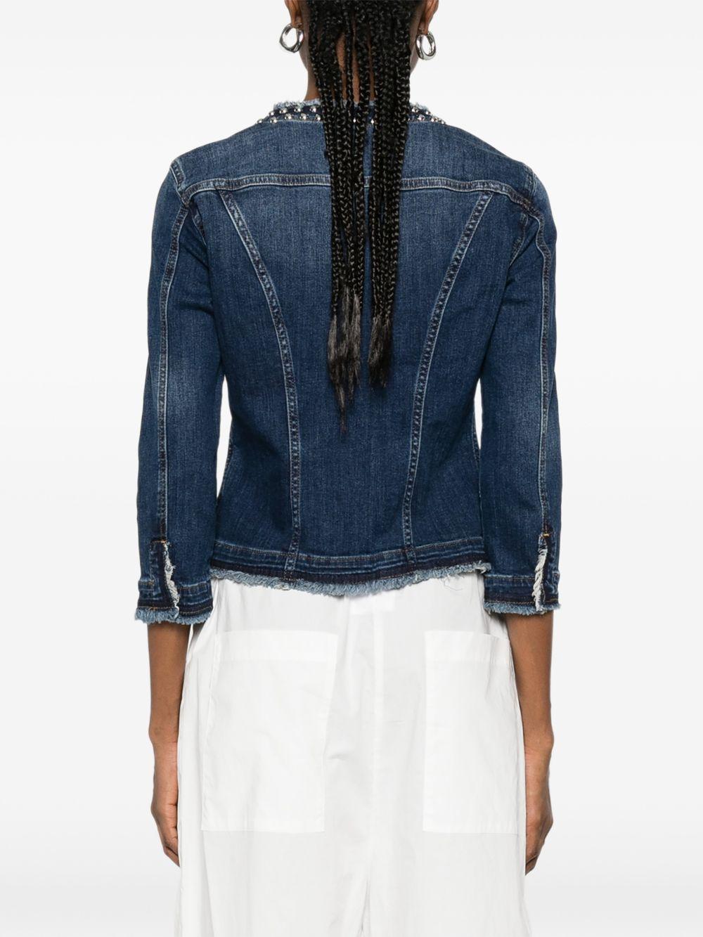 LIUJO Giubbotto di jeans impreziosito da borchiette luminose 