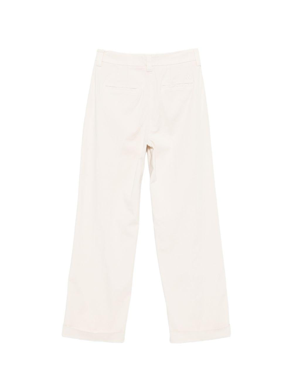 PEUTEREY Pantaloni in cotone elasticizzato avorio 