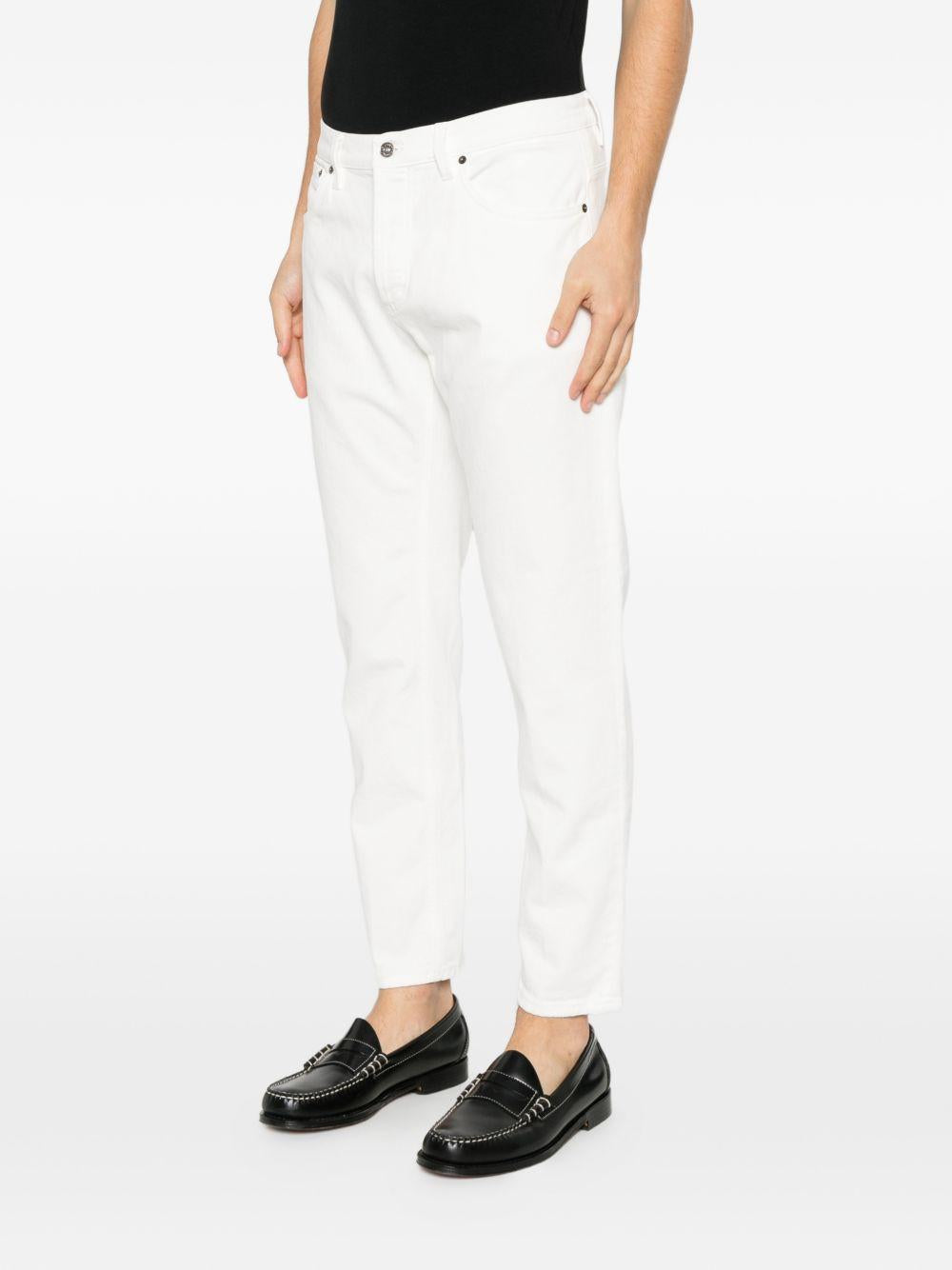 DONDUP Jeans lunghi bianchi in cotone elasticizzato 