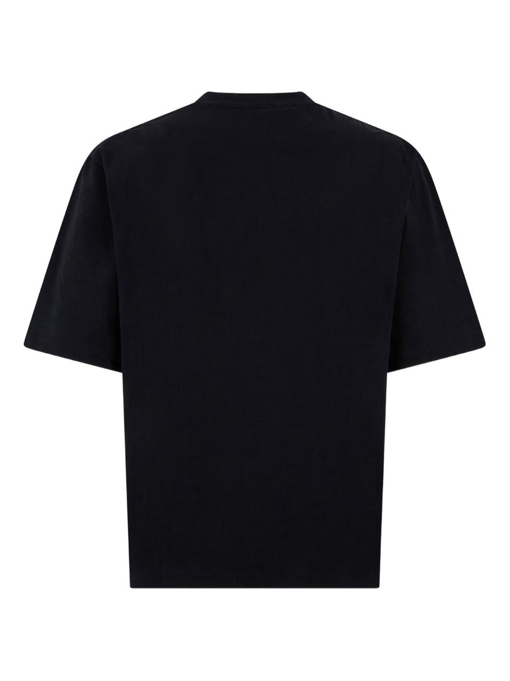 DSQUARED2 T-shirt in cotone nero con logo 