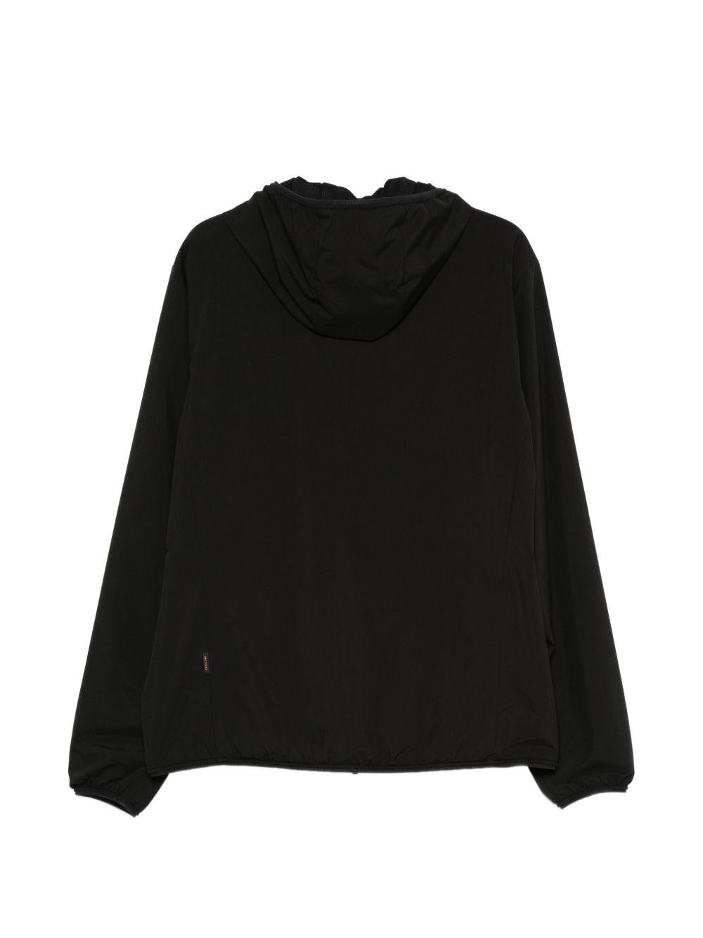 SAVE THE DUCK Giacca Pier nera con cappuccio e zip 