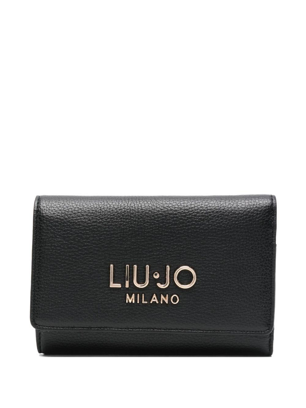 LIUJO Portafoglio nero con logo 