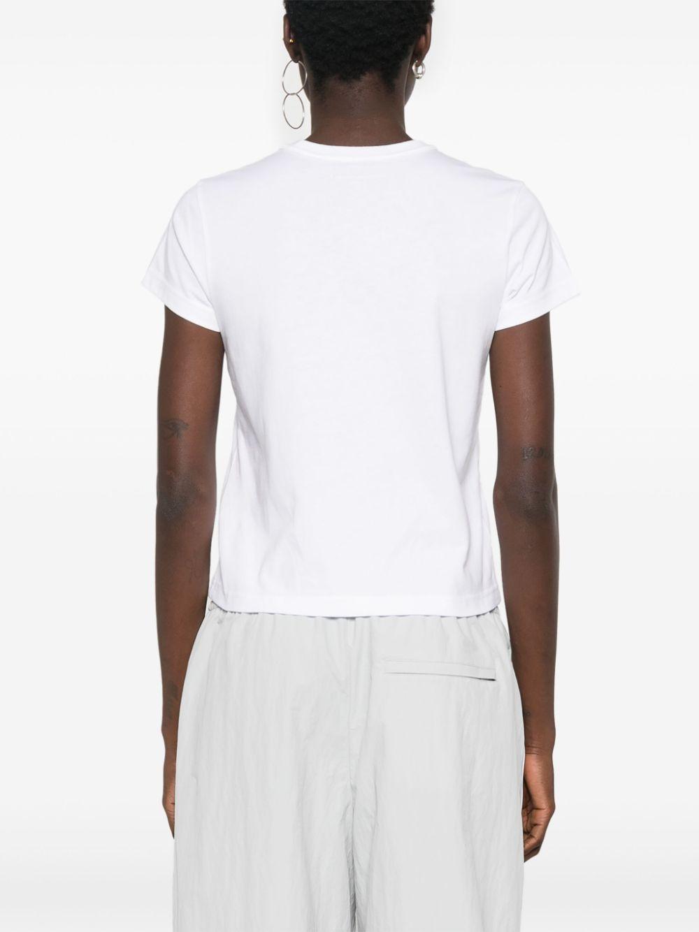 ALEXANDER WANG T-shirt bianca con logo a maniche corte 