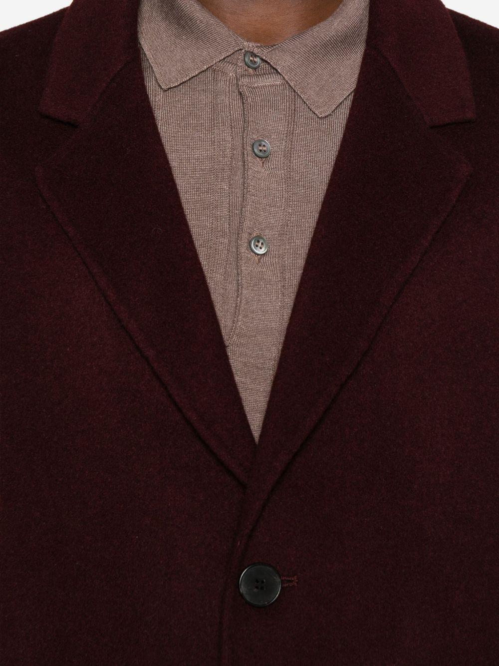 AMARANTO Cappotto lungo in lana e cashmere rosso 