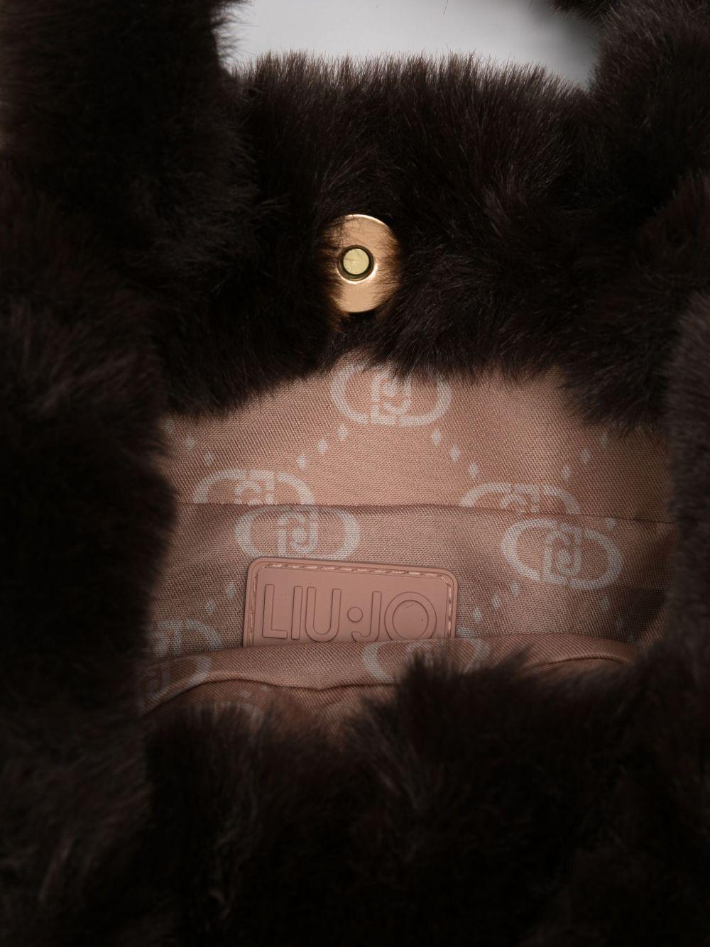 LIUJO Borsa marrone in eco-pelliccia 