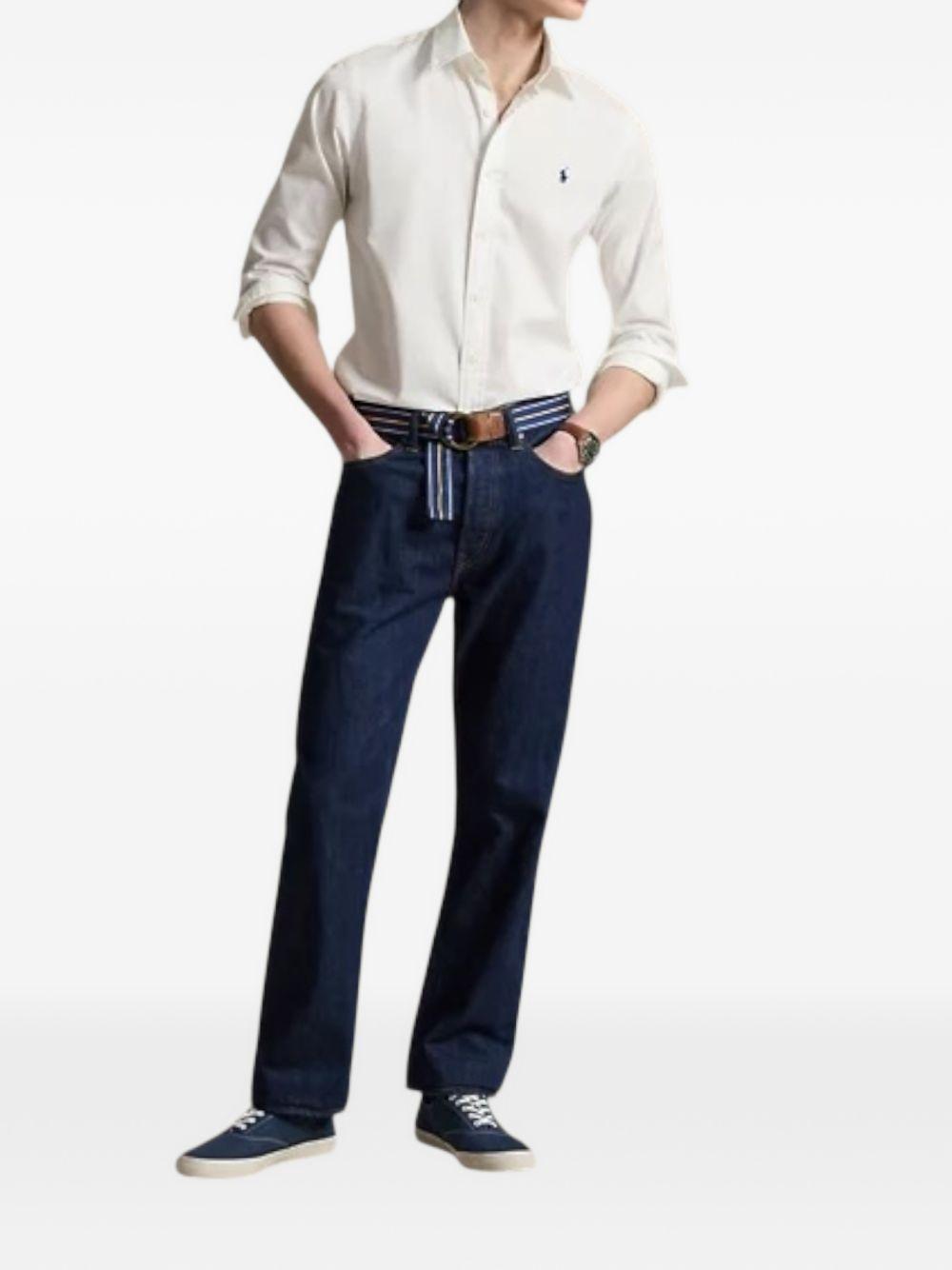 POLO RALPH LAUREN Camicia bianca con logo Polo Pony 