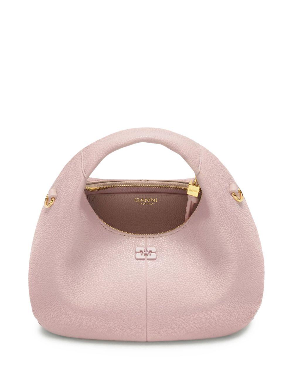 GANNI Borsa tote Hobo Mini rosa 