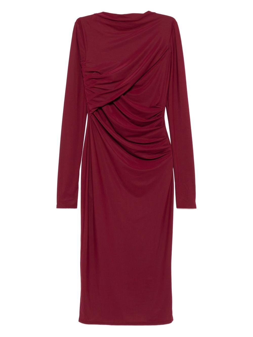 AMAZUIN Abito midi 'Francis Burgundy' 