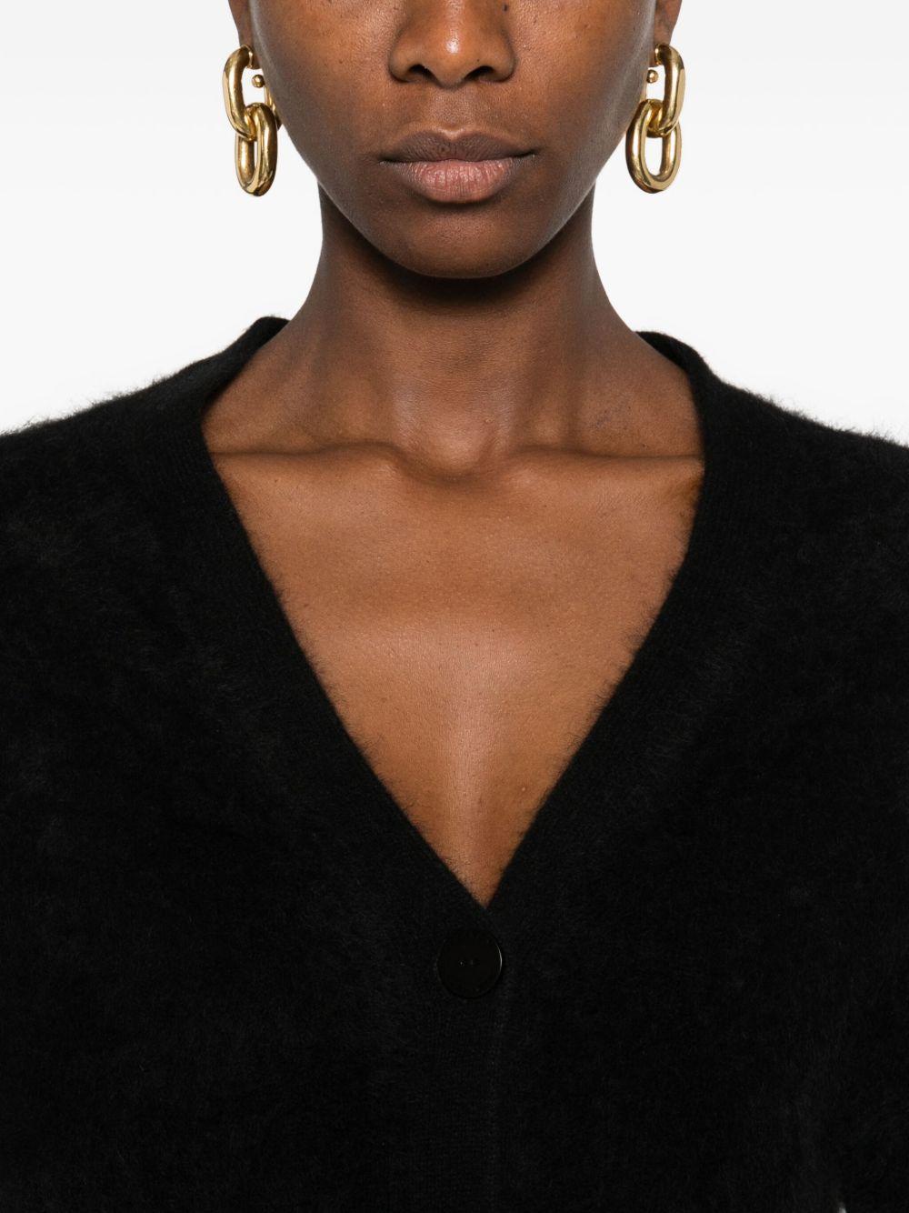 TABARONI Maglia con scollo a V nera 