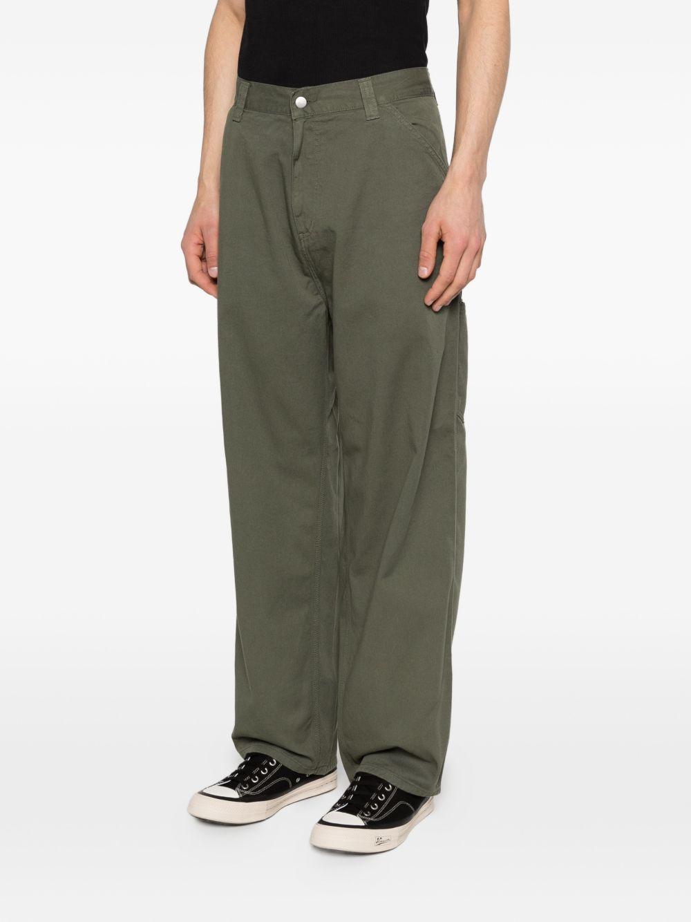 CARHARTT WIP Pantaloni in cotone verde con tasche 