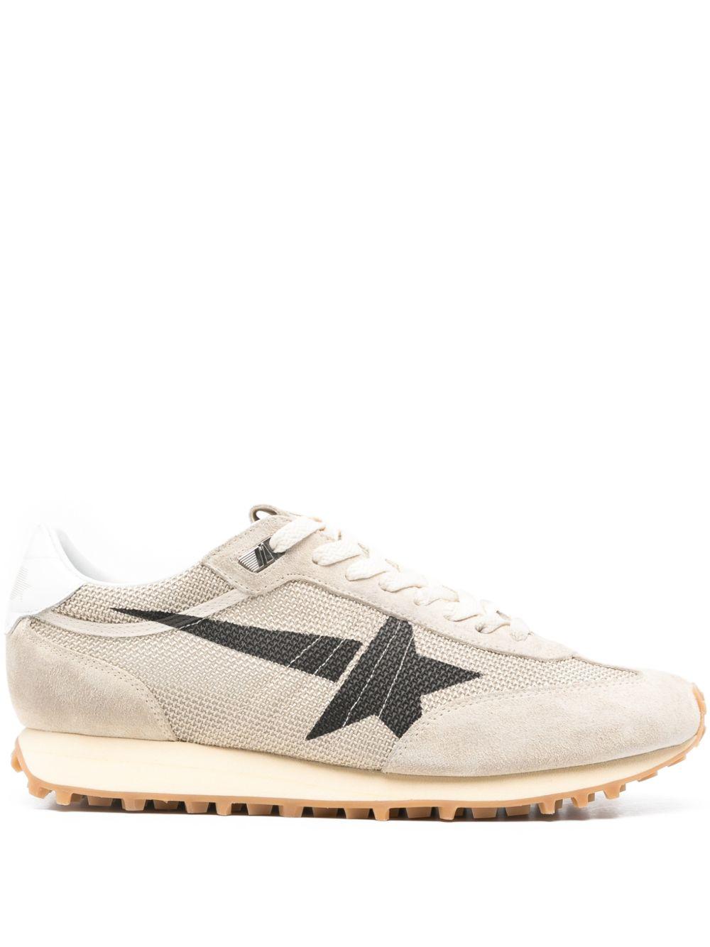 GOLDEN GOOSE Sneakers 'Marathon' grigie con stella nera 