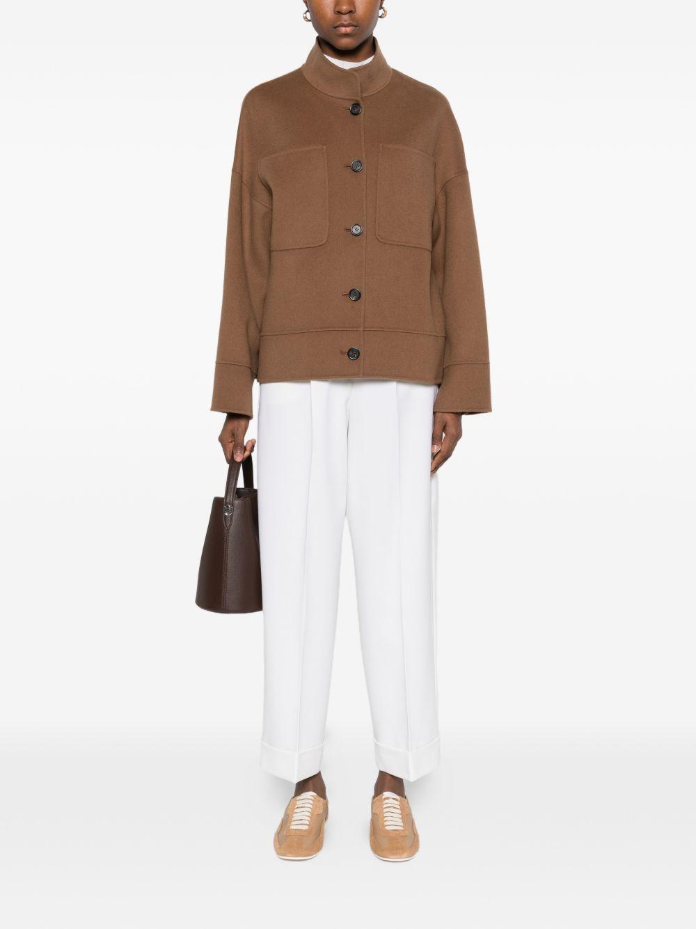 MAX MARA Pantaloni a palazzo a vita alta bianchi 