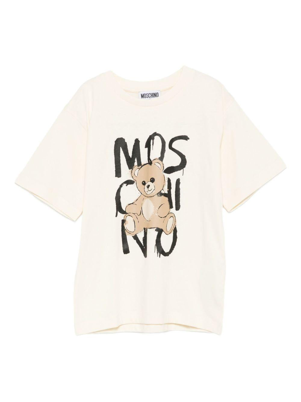 MOSCHINO T-shirt da bambino in cotone avorio 