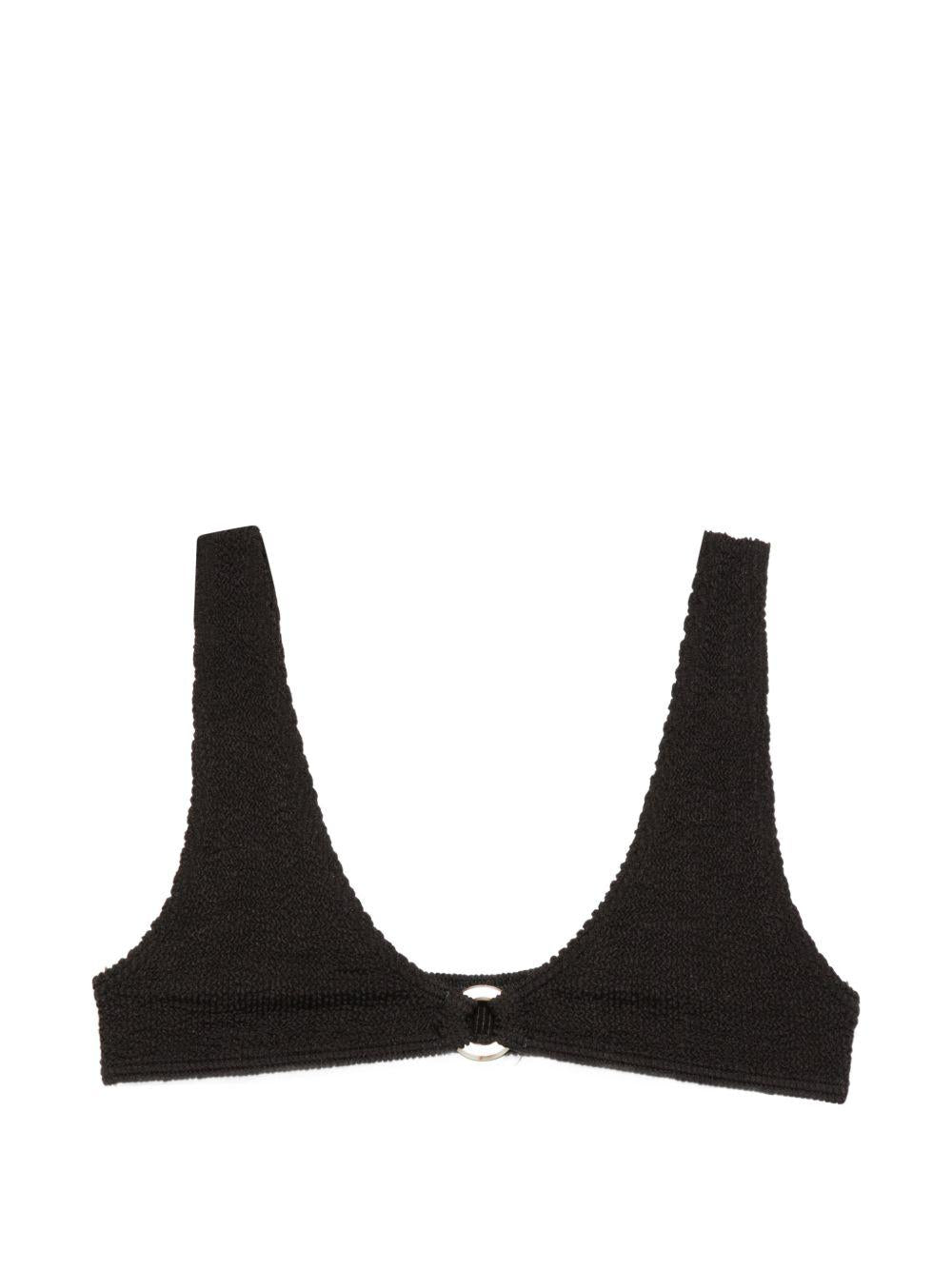 BOND EYE Top bikini Scout in spugna increspata nera 