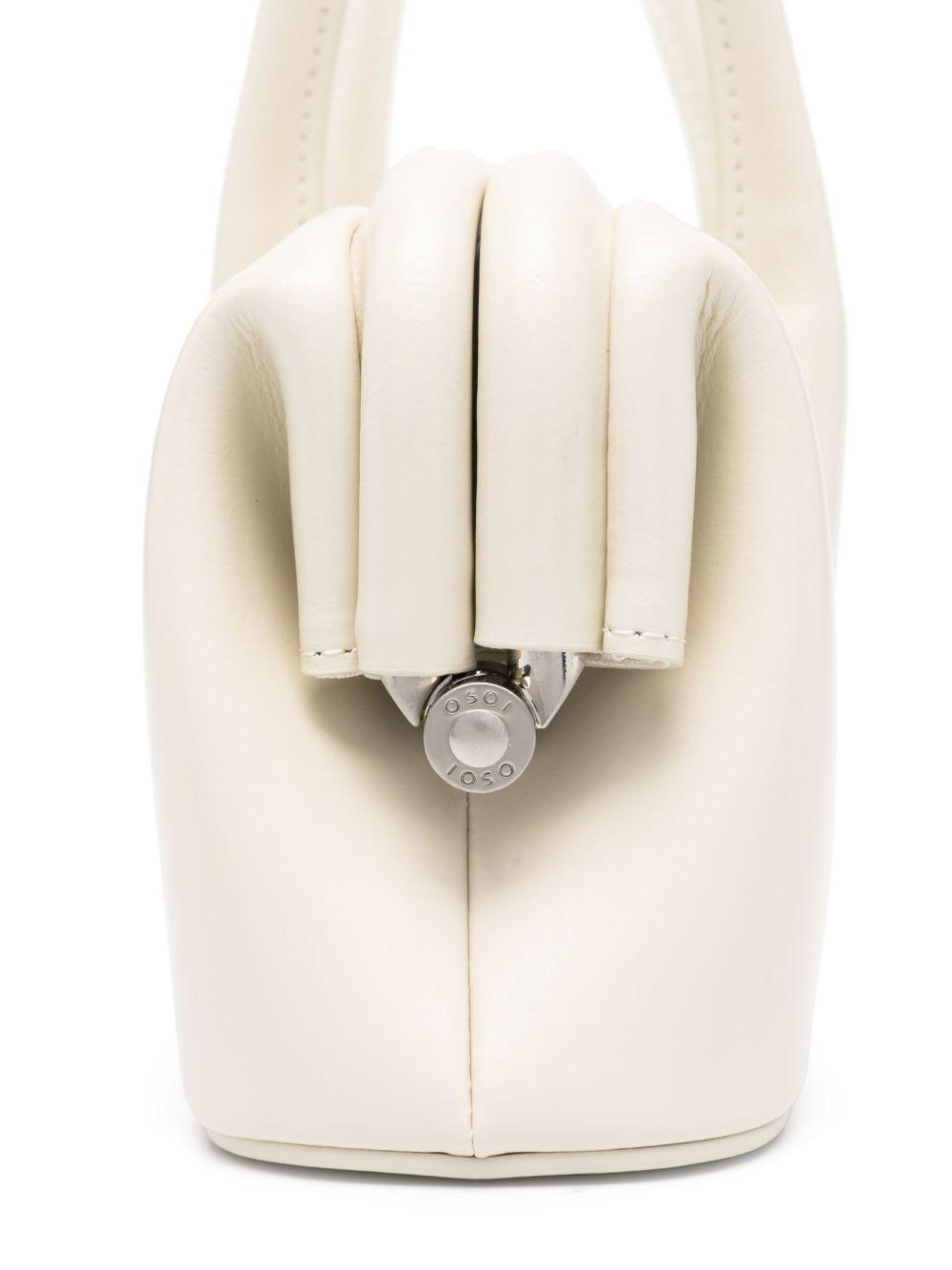 OSOI Borsa a spalla Boat Wide Mini in pelle crema 