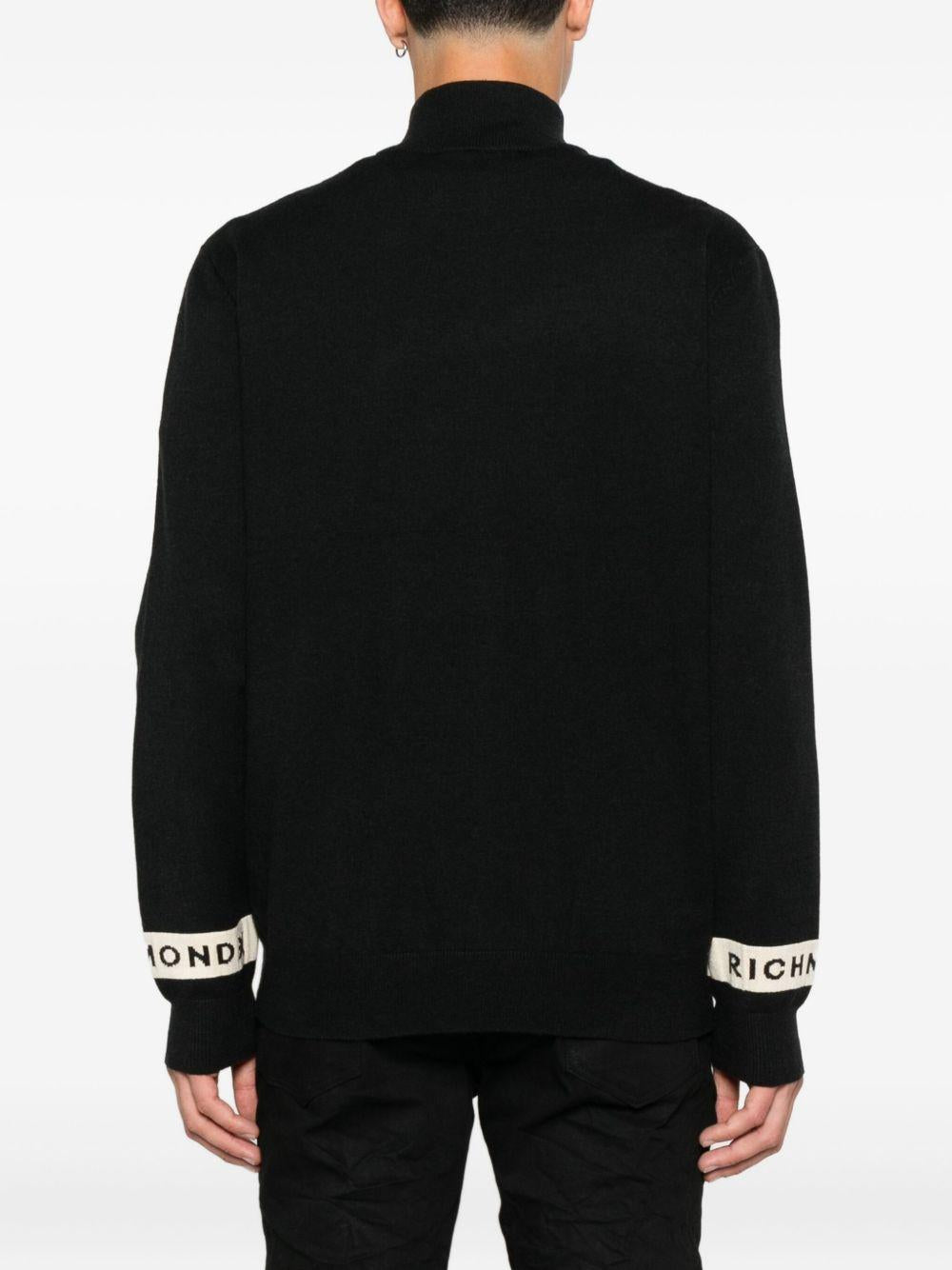 JOHN RICHMOND Cardigan nero con zip 